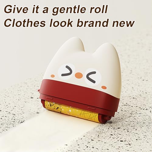 Washable Lint Roller, Cute and Ergonomic Design, 10.4x9cm, Reusable Pet Hair Roller, Fabric Care Lint Remover, Reusable and Eco Friendly, for Clothing, Couches, Beds, Or Upholstery at Home, Travel - color: Wine Red