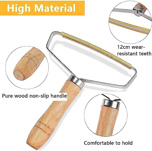 Portable Lint Remove Cleaner Pro, Reusable Double Sided Travel Brush for Removing Lint Pet Hair Dust in Clothes, Furniture and Carpet, Fuzz, Pet Fur Removal Tool, Portable Carpet Scraper Rake