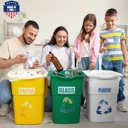Fuxury 30-33 Gallon Trash Bags Medium Duty, 250 Count Garbage Bags, 32 x 38" Extra Large Clear Trash Bags, 0.6 Mil Plastic Bags for Serious Garbage Cleanup, Made in USA - color: 33Gal-250Ct(Clear)
