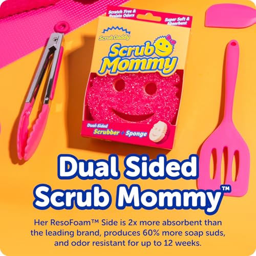 Scrub Daddy Original (4) + Scrub Mommy Kitchen Sponges (4) - Scratch-Free Dish Scrubber - Multipurpose Kitchen Cleaning Sponges - BPA Free Polymer Foam - Stain & Odor Resistant (8 Pack) - size: 8 Count (Pack of 1)