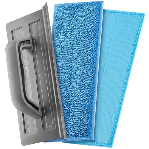 Tyroler Silicone Shower Squeegee for Glass Doors - 10" | 2 Microfiber Scrub & Polish Cloths | Multi-Surface Wiper | Perfect Window Squeegee for Home | Squeegee for Shower Glass | Shower Door Squeegee