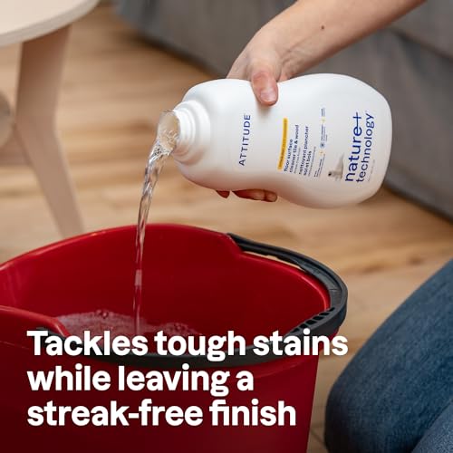 ATTITUDE Floor Cleaner, EWG Verified, Streak-Free, Vegan & Plant-Based for Tile, Wood & Laminate Floors, Citrus Zest Scent, 35.2 Fl Oz - size: 35.2 Fl Oz (Pack of 1)