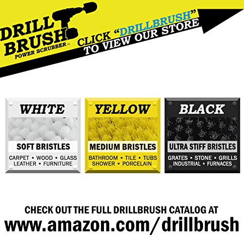 Bathroom Accessories - Cleaning Supplies - Boat Brush - Deck Scrub Brush – 7in - Medium Yellow Bristles - Variable Speed Polisher - 5/8 x 11 Threaded Hub - Tile - Shower Cleaner - Porcelain – Flooring - color: Yellow