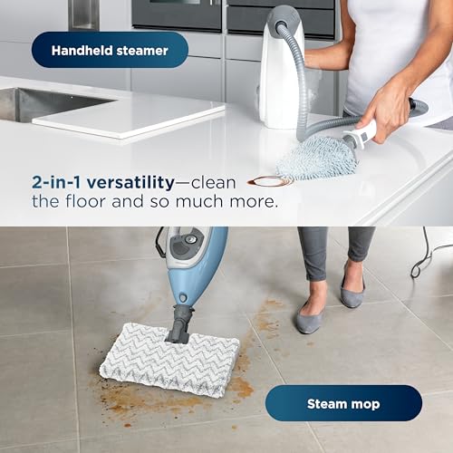 Shark Lift-Away 5-in-1 Steam Mop with Detachable Handheld Steam Cleaner, for Whole Home Cleaning including Sealed Hard Floors, Kitchens, Bathrooms, Upholstery, Cars, Grout & more, Blueberry, S3972BRN - style: Steam Lift-Away Premium