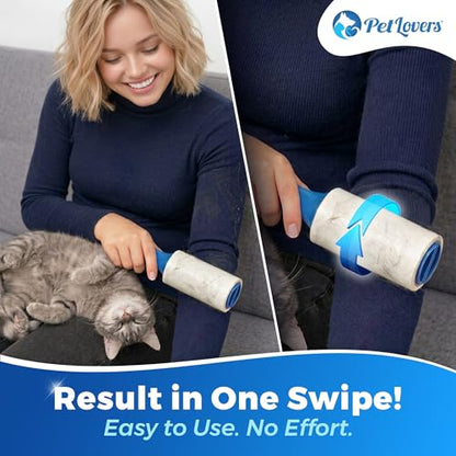 PetLovers Extra Sticky Lint Roller Value Set 300 Sheets for Pet Hair Removal, Dog and Cat Lint Remover 3 Pack - size: 3 Pack