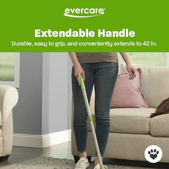 Evercare Pet Mega Lint Roller Value Pack with Two 50-Sheet Refills - Includes Refillable Lint Roller, Adhesive Sheets, Versatile Cleaning Uses, Home and On-The-Go Use, Extendable Handle - size: 3-Pack (125 Sheets), style: Pet Mega Lint Roller + 2 Refills