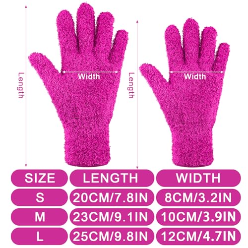Geyoga 12 Pairs Microfiber Dusting Gloves Household Dusting Cleaning Glove Washable Plant Dusting Mittens - size: Medium