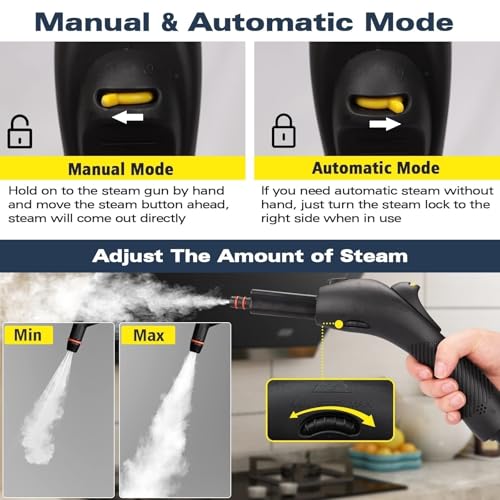 Waitbird Steam Cleaner, Steam Cleaner For Home, Handheld Steamer For Cleaning With 21 Accessories, 248 °F High Temperature, Suitable for Grout, Floor. Sofas, Upholstery, Carpets