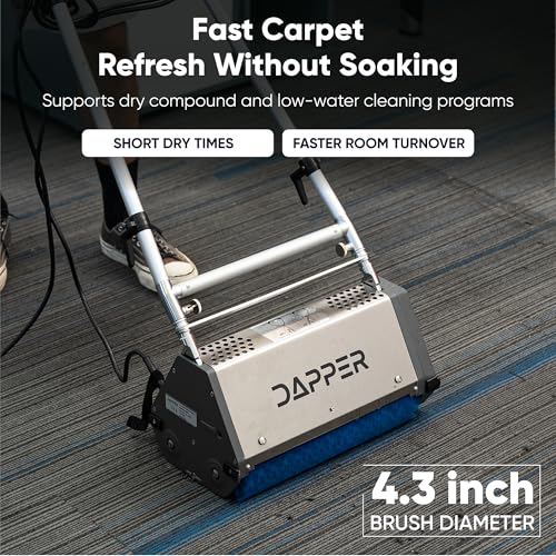 18" Counter-Rotating Brush (CRB) Commercial Carpet & Hard Floor Cleaning Machine – 450 RPM, Quiet 53 dBA, Heavy-Duty 53 lb Scrubber – Ideal for Gyms, Retail & Mid-Size Facilities - size: 18"