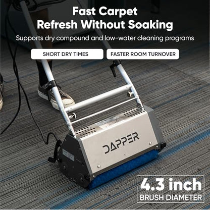 18" Counter-Rotating Brush (CRB) Commercial Carpet & Hard Floor Cleaning Machine – 450 RPM, Quiet 53 dBA, Heavy-Duty 53 lb Scrubber – Ideal for Gyms, Retail & Mid-Size Facilities - size: 18"