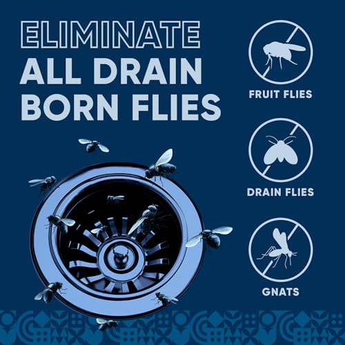 Fruit Fly Drain Treatment | Drain Fly Eliminator | Eliminates Gnats, Sewer Flies and More - Works in All Drains - 32 Fl Oz - size: 32