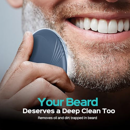 COSLUS FBS01 Facial Cleansing Brush Face Scrubber, Compact for Travel | Rechargeable, Gentle Silicone, 5 Cleansing Modes, Deep Cleaning for Men & Women, Removing Blackhead Exfoliating, Navy Blue - color: Navy Blue