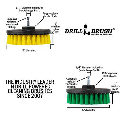 Bathroom Accessories - Power Scrubber Bathroom and Kitchen Brush Set - Cleaning Supplies - Drill Brush- Bath Mat - Shower Cleaner - Soap Scum, Mineral Deposits, Calcium, Hard Water, Rust Stains