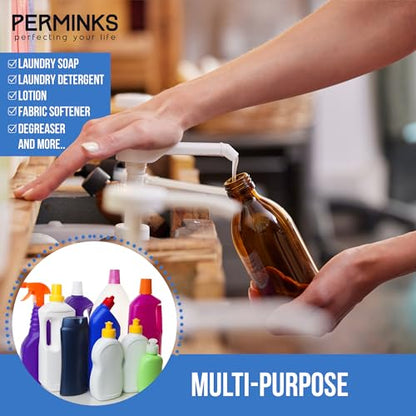 5 Gallon Pump Dispenser - Pump for 5 Gallon Bucket, Jug, Bottle, Large Container - Great for Shampoo & Conditioner, Laundry Detergent, Snow Cone Syrup, Bleach Liquid, Oil & More (Pack of 12) - size: 12-Pack