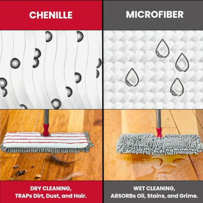 Replacement Mop Pads 4 Pack for GleamGaGa 16” x 5.2” Flat Mop B0FLN8FCCV, Dual-Sided Microfiber Refill Pads for Wet & Dry Floor Cleaning, Washable Dust Mop Pads for Hardwood, Tile & Vinyl