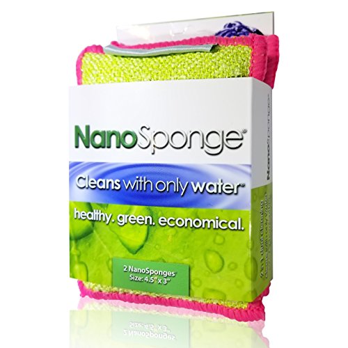 Nano Sponge Cleaning Sponges. Supersized Everyday Heavy Duty Household Kitchen and Dish Sponge. 2 Pack. 4.5 x 3 - size: 4.5x3 Inch (Pack of 2)