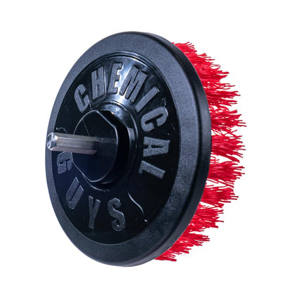 Chemical Guys ACC508 Heavy Duty Spinner Multi-Surface Drill Brush Attachment (Fits Any Standard Drill - Power Scrubber Removes Heavy Stains, Dirt & Grime from Grout, Tubs & Showers), Red - style: Heavy Duty