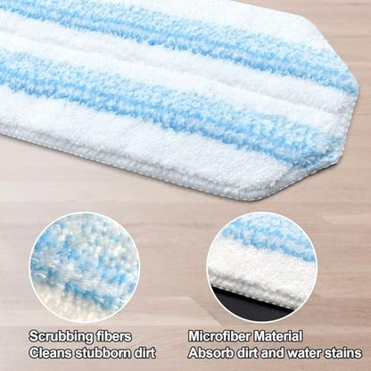 8 Pack Mop Pads Replacements Compatible with O Cedar H2prO Flat Mop System Microfiber Mop Refills for O Cedar H2pro Flat Mop,Washable & Reusable Mop Heads Replacement for Ocedar H2Pro Mop Floor Clean