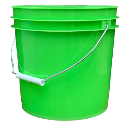 House Naturals 2 Gallon Food Grade - BPA Free Made in USA Buckets Lime Color pails with Screw On Gasket Lids (1, Lime - Green lids) - color: Lime - Green Lids
