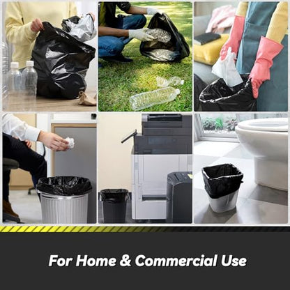 100 Count 17 Micron Extra Heavy Duty 4 Gallon Trash Bags, Sturdy & Tear-Resistant Small Trash Bags for Bathroom & Kitchen - style: 4 Gallon - 100 Count