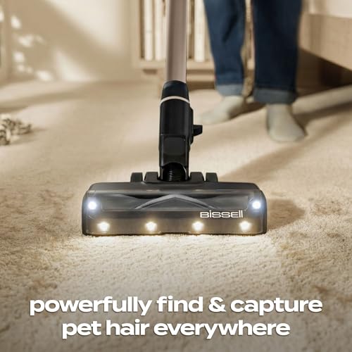 Bissell PowerClean FurGuard Self-Standing Cordless Vacuum w/Self-Cleaning Brush Roll, Wall Mount, Upholstery Tool & Bright Headlights, Amazon Exclusive Limited Edition Color, Coastal Clean, 4039A - style: PowerClean FurGuard Coastal Clean