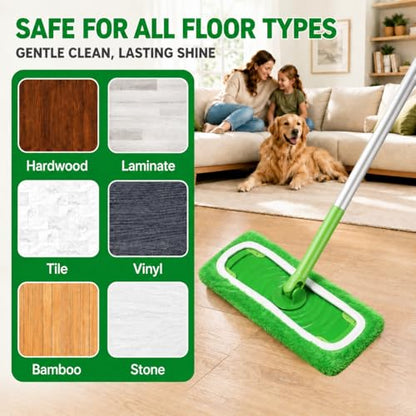 8 Pack Reusable Microfiber Mop Pads Replacement Compatible with Swiffer Sweeper, Machine Washable Mop Pads Refills for Wet & Dry Floor Cleaning, Mopping Cloths Fits Hardwood, Marble, Tile & Laminate - size: 8PC–Value Pack