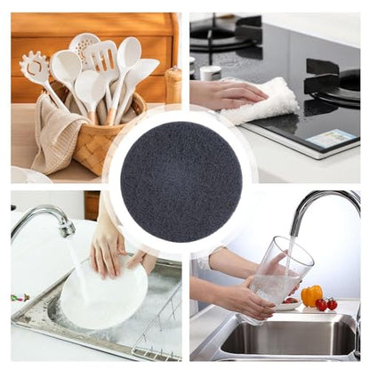 Heavy Duty Kitchen Scrub Pads Scraper Brush Set - Strong Stain Removal Dishwashing Sponge Cleaner, Multipurpose Cleaning Pad | Kitchen Pan Pot Oven Sink Stove Skillet Grease Dirt Scrub Househo