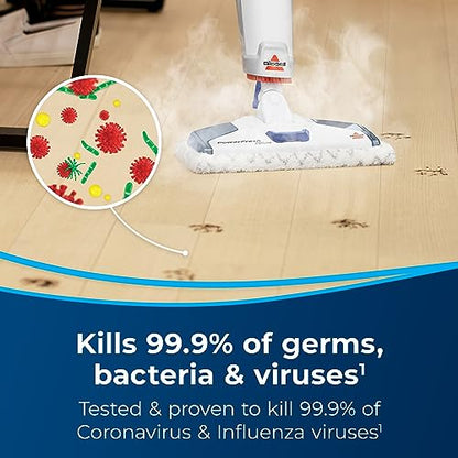 Bissell PowerFresh Deluxe 1806 Steam Mop for Tile, Hardwood & Sealed Floors w/Built‑in SpotBoost Brush, Fast 30‑Second Warm‑Up, Variable Steam Levels, Fresh Scent Discs Compatible - style: PowerFresh Deluxe