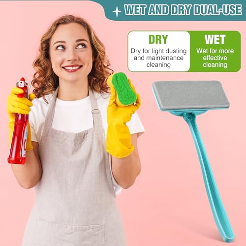 Enhon 1 Pack Mesh Screen Cleaner, Window Screen Cleaning Brush Washing Equipment, Detachable Window Cleaner Tool with Wet and Dry Dual Use