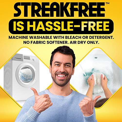 Microfiber Glass Cleaning Cloths – 5 Pack 16x16 Lint Free Window & Mirror Cloths – Just Add Water, No Chemicals, Streak-Free Shine