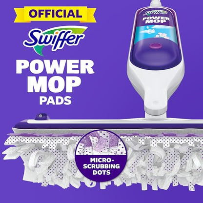 Swiffer PowerMop Multi-Surface Mopping Pad Refills for Floor Cleaning, 11 Count, White/Purple - size: 11 CT