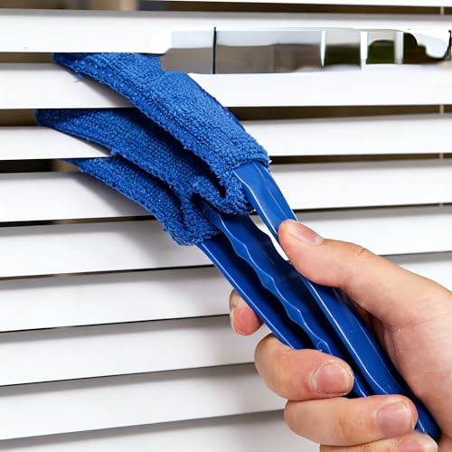 2 Pack Blind Cleaner Duster Tool, Washable Microfiber Window Blinds Brush for Car Air Vent, AC, Shutter, Reusable Cleaning Gadgets for Home Office