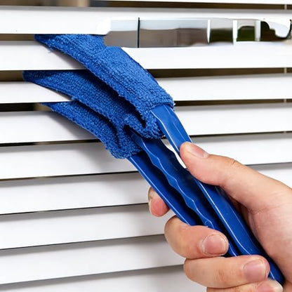 2 Pack Blind Cleaner Duster Tool, Washable Microfiber Window Blinds Brush for Car Air Vent, AC, Shutter, Reusable Cleaning Gadgets for Home Office