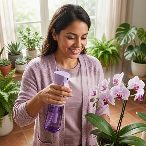 Spray Bottle For Hair,Continuous Spray Bottle, Empty Spray Bottles – Recycled Hair Misting Sprayer for Styling, Cleaning, Plants, Barbers (Purple) - color: Purple