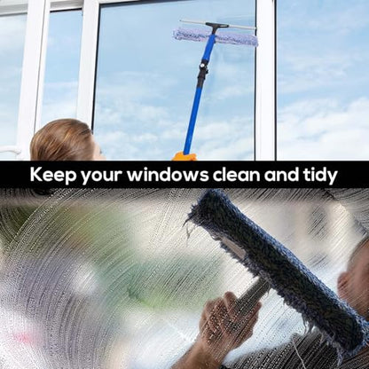 Penitue 6pcs Microfiber Window Cleaning Refill Replacement, 14" Washable & Reusable Window Squeegee Scrubber Cloth Sleeve Accessory for MR.SIGA Professional Windows Cleaning Tools Home Office