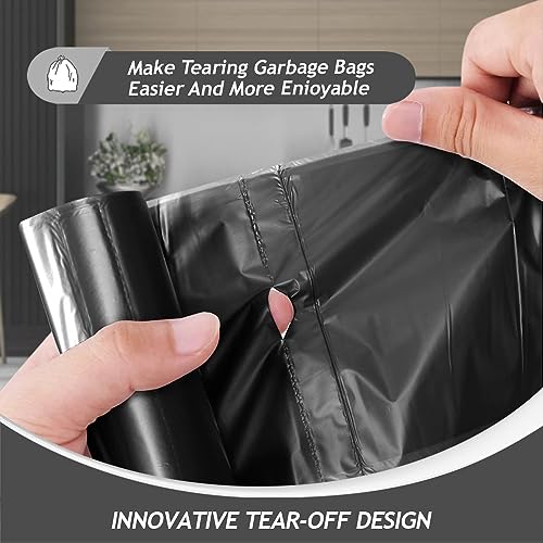 4 Gallon 1000 Counts Small Black Trash Bag Bulk Garbage Bags by Teivio, Bathroom Trash Can Bin Liners, Small Plastic Bags for home office kitchen - size: 1 Count (Pack of 1000), style: 1000pcs-4 Gallon-Black