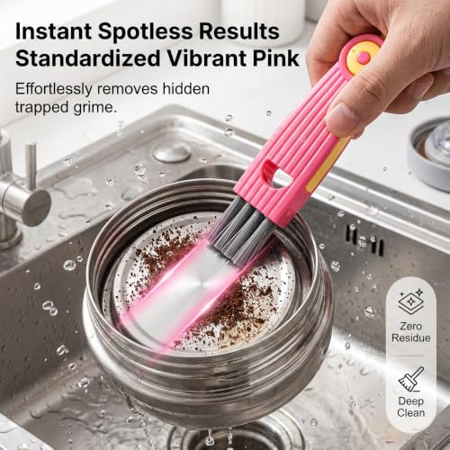 3 in 1 Cup Lid Cleaning Brush, 2026 New 3 in 1 Multifunctional Cleaning Brush Portable Cup Lid Cleaner, Cup Lid Gap Cleaner HomeKitchen Gadgets - color: Blue *3