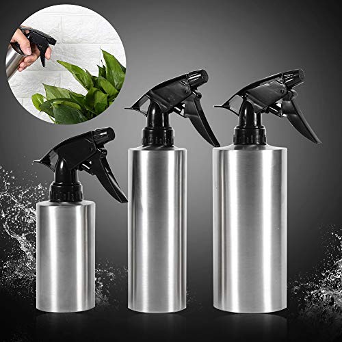 Fdit Stainless Steel Hand Pressing Watering Can with Spray Nozzle (250ml)