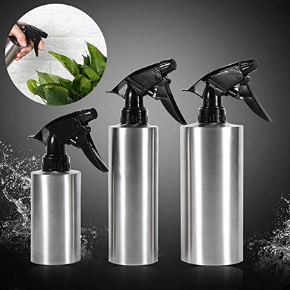 Fdit Stainless Steel Hand Pressing Watering Can with Spray Nozzle (250ml)