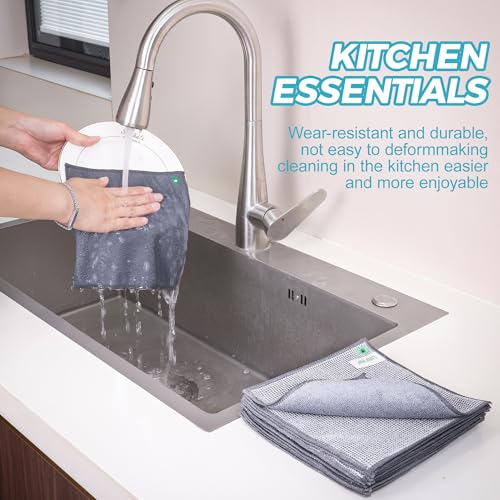 12Pcs New Upgrade 2-Layer Non Scratch Wire Dishcloth,Wire Dishwashing Rag,Reusable Quick-Dry Odor-Free Scrub Cloths for Dishes, Kitchen Cleaning Dish Rags for Cookware,Sinks, Dishes,Stove ﻿ - color: 12pcs Double Layer