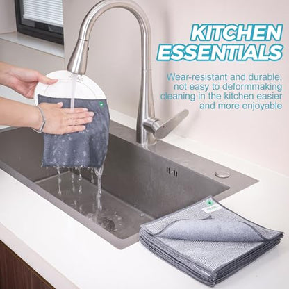12Pcs New Upgrade 2-Layer Non Scratch Wire Dishcloth,Wire Dishwashing Rag,Reusable Quick-Dry Odor-Free Scrub Cloths for Dishes, Kitchen Cleaning Dish Rags for Cookware,Sinks, Dishes,Stove ﻿ - color: 12pcs Double Layer