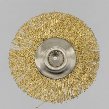 20PCS T-Shaped Brass Wire Brushes - Metal Rust Removal, Cleaning, and Polishing - 22mm Diameter, 1/8″ (3mm) Shaft - Removes Burrs and Oxide Layer - Handles Rough Surfaces - Rotary Tool Accessories - style: Brass Wire Brush T-shaped 3*22mm 20PCS