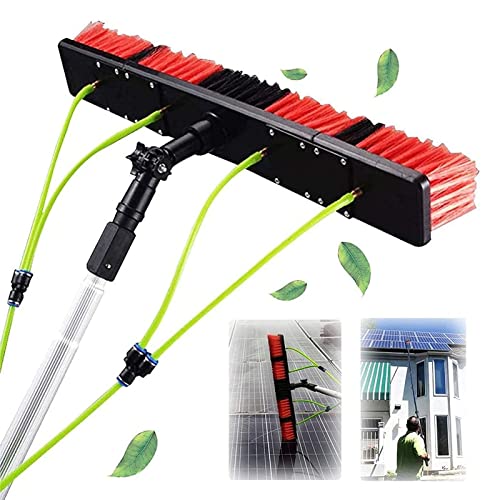 Water Fed Pole Kit, Extendable Window Cleaning Pole Water Fed Telescopic Brush Professional Cleaning Equipment Washing Equipment Cleaning Conservatory Roof Solar Panel - color: 30cm Brush Head, size: 5.4m