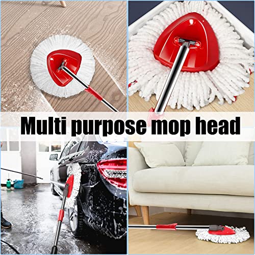 8 Pack Mop Replacement Head, Ailengy 100% Microfiber Mop Refills Spin Mop Replacement Head, 360 Micro Spin Cleaning Replacement Mop Heads for Easy House Cleaning Floor Mopping - size: 1 Count (Pack of 8)