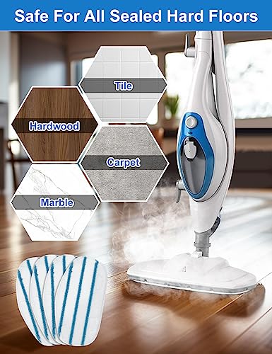 8 Pack Pur Steam Mop Pads Compatible with PurSteam ThermaPro 10-in-1 and 211 Steam Mop Cleaner Microfiber Pur Steam Mop Replacement Pad Washable Reusable Steam Mop Pads for Steamer Floor Cleaning - color: 8 Pack-pursteam Thermapro Steamer Mop Pad