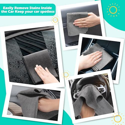 XANGNIER 4 Pack Car Drying Towel,Extra Large Microfiber Towels for Cars,Super Absorbent Micro Fiber Auto Drying Towel,Scratch Free,Reusable Wash Towels for Auto Detailing Flash,Car Cleaning Supplies - color: Dark Grey