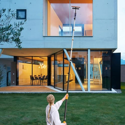 VEVOR Telescopic Extension Pole, 7-30 FT Multi-Purpose Extension Pole, Sturdy Aluminum Alloy Paint Extendable Pole with Flip-Lock Design, Telescopic Pole for Painting, Dusting and Cleaning - style: 7-30 FT