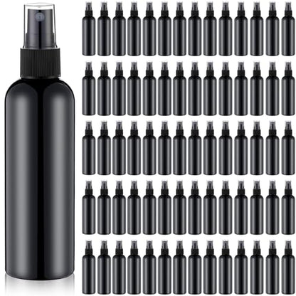 Kigley 100 Pcs Small Spray Bottle Bulk 4 oz Plastic Empty Mist Spray Bottles for Essential Oils Fine Mist Sprayer Reusable Refillable Portable Travel Containers for Perfume Cleaning Samples(Black) - color: Black