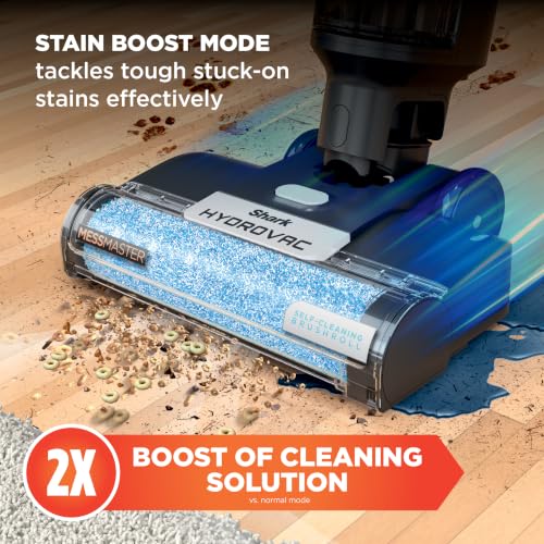 Shark | Wet Dry Vacuum Cleaner | Vacuum and Mop Combo | HydroVac MessMaster | 3-in-1 Self-Cleaning + Powerful Suction | 2 Brushrolls & 2 Solutions Included | Hardwood Floor & Area Rug Cleaner | AW261 - style: Cordless w/ Premium