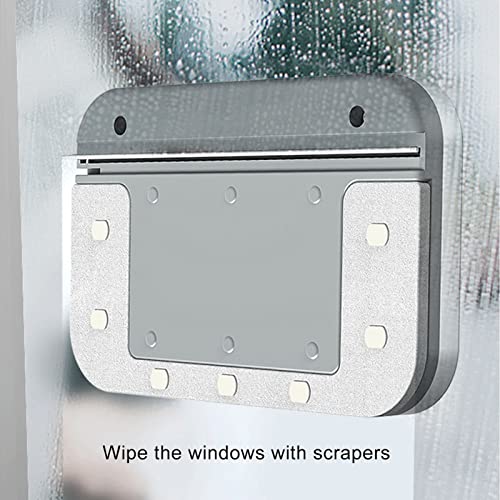 Ejoyous Cleaner Tool, Magnetic Window Cleaner, Large Handle Double Sided High Safety Sturdy Plastic Window Cleaning Tool for 3 to 10mm Glasses
